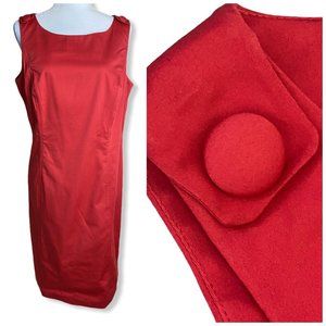 Brooks Brothers Red Cotton Sheath Dress